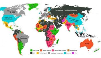 Los productos más exportados en cada país