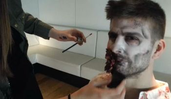 Video: Gerard Piqué se convierte en zombi