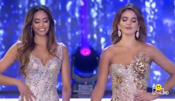 Modelo Vanessa Domínguez no pudo disimular su enfado al perder su corona en Mis Colombia (VIDEO)