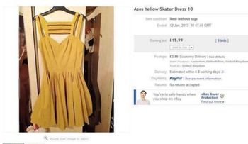 Subió una foto de un vestido A Ebay sin darse cuenta que ella sale desnuda 