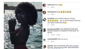 Amara se "quilla" porque la comparan con una "sombra negra" en el mar y explota contra seguidores