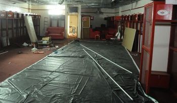 Escogido realiza arreglos en su clubhouse 