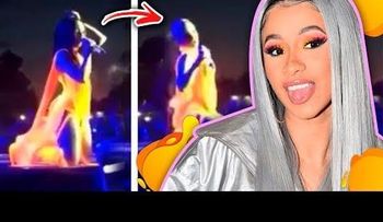 Cardi B. tira su peluca al público en un concierto