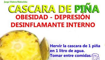 Bebidas medicinales con la cascara de piña