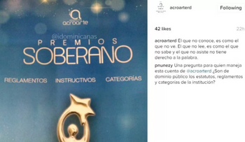 El que no conoce es como el que no ve; fuetazo de ACROARTE a críticos de premios