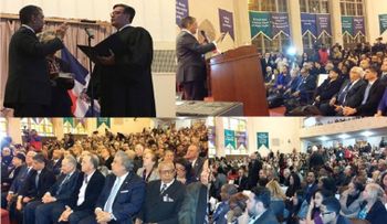 Espaillat se juramenta en masivo acto reafirmando defensa a inmigrantes en EEUU