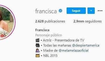 Francisca elimina el apellido Lachapel de sus redes sociales
