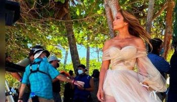 Jennifer Lopez muestra primeras imágenes de la película "Shotgun Wedding", firmada en RD
