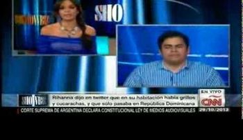 Video: CNN le dedica 8 minutos al caso de la cucaracha Rihanna