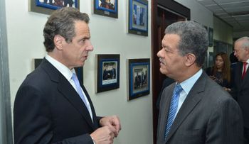 Leonel Fernández recibe en Funglode al gobernador de NY