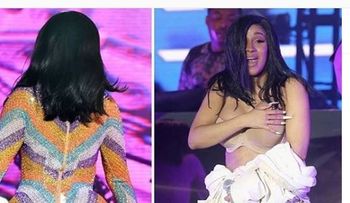 Cardi se le rompió el pantalón y muestra más de la cuenta 