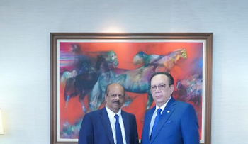 Valdez Albizu recibe visita homólogo Banco Central de Guyana, Gobind Ganga