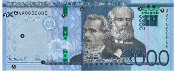 Banco Central emite billetes de RD$2,000 del año 2025