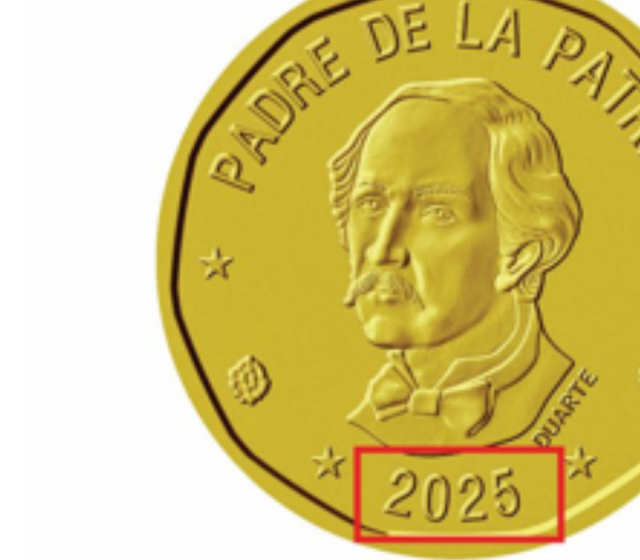 Banco Central emite monedas de RD$1, año 2025