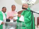 Fenatrano y rutas afiliadas aportan RD$1 millón para modernizar el campanario de la iglesia San Juan Bautista en Bayaguana