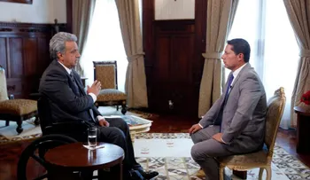Lenín Moreno habla con Fernando del Rincón