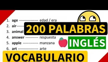 200 palabras importantes en inglés y su significado en español con pronunciación