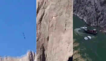 Video: se le enredó el paracaídas y murió