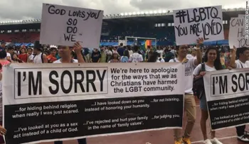 Un grupo de cristianos asistió a una marcha del orgullo gay para disculparse