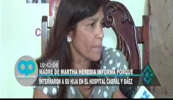 Martha Heredia cuando era llevada en silla de ruedas al hospital (VIDEO)