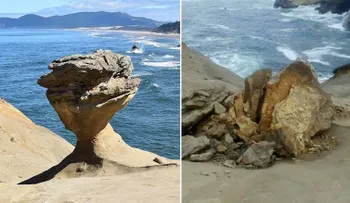 Vándalos destruyen una icónica formación rocosa en Oregon