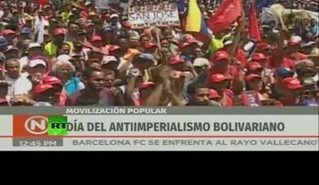 Marchan en Venezuela a favor de Nicolás Maduro