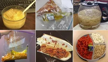 Los más tristes y patéticos almuerzos en el escritorio del trabajo