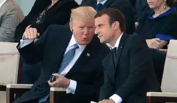 Macron y Trump presiden el desfile militar en Francia por el Día de la Bastilla
