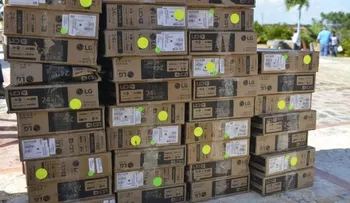 Aduanas recupera 893 televisores de los robados en el puerto de Boca Chica