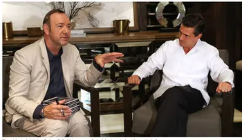 Peña Nieto y Kevin Spacey, las fotos que hicieron estallar las redes sociales en México