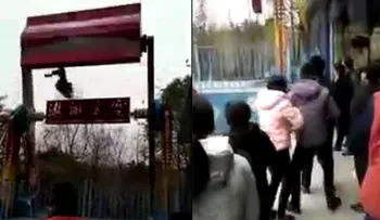 El momento mortal en que una niña de 14 años sale despedida de una atracción en un parque de diversiones