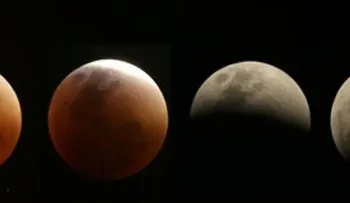 Un eclipse y una Super Luna ofrecen una imagen poco común