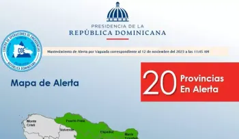 El COE emite alerta para 20 provincias por vaguada