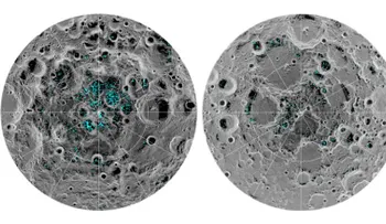 Científicos encuentran agua congelada en polos de la Luna