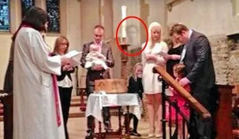 Abuelo fantasma presencia bautismo de su nieta