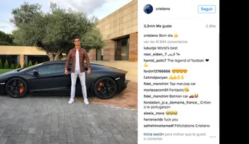 Cristiano Ronaldo presume su auto en redes y termina convertido en un meme