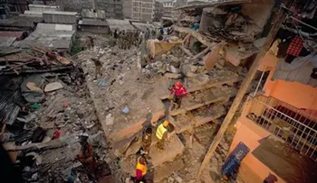 Diez muertos por derrumbe edificio en Nairobi