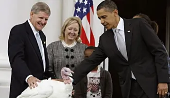 Obama perdona dos pavos de ser cena de Acción de Gracias
