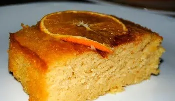 Pastel de naranja con ingredientes saludables