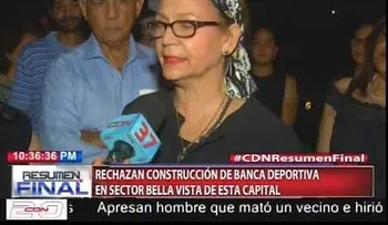Rechazan construcción de banca deportiva en sector Bella Vista de esta capital