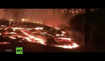 Imágenes "infernales": la lava del volcán Kilauea "devorando" calles en Hawái 