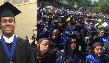 Joven dominicano que se le murió su madre, se gradúa en dos carreras en Lehman College