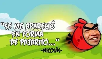 Chávez se le aparece a Maduro mientras jugaba Angry Birds