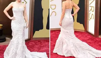 Actriz â??se mióâ? en un frasco debido al vestido apretado que usó en los Oscar