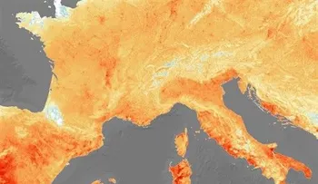 Los efectos de la sofocante ola de calor sobre Europa, vista de satélite