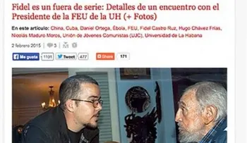 Fidel Castro aparece en fotos junto a líder estudiantil 