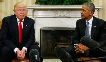 El lenguaje gestual dice toda la verdad de la reunión entre Obama y Trump 