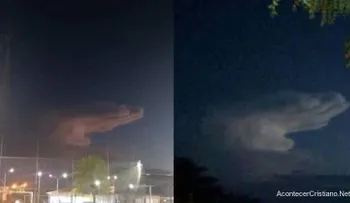 Asombro en Brasil, por misteriosa nube formando "la mano de Dios" en el cielo