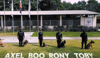 DNCD rinde honores a cinco héroes caninos tras años de servicio en detección de drogas