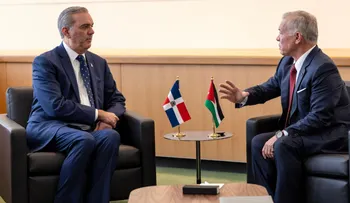 Abinader se reúne con el rey de Jordania